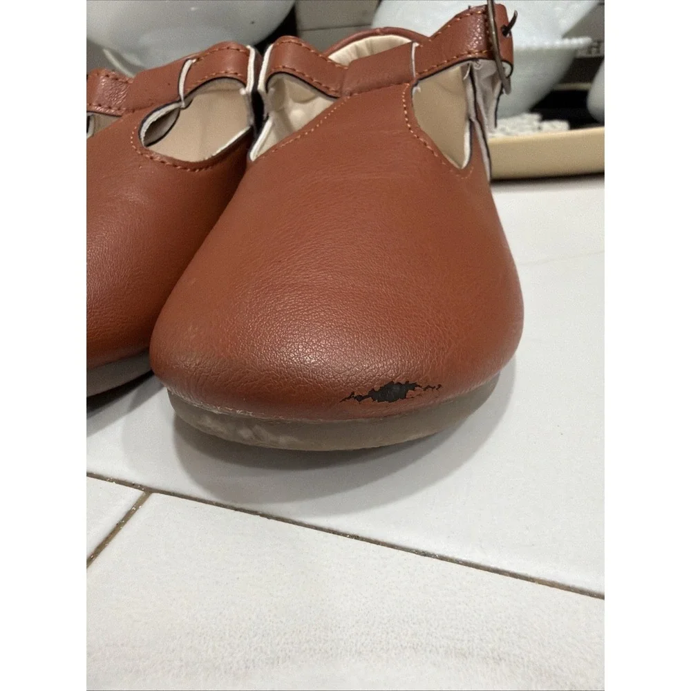Meckior Shoes Girls Size 12.5 Mary Jane  Vegan Leather Toddler Kids Hook/Loop